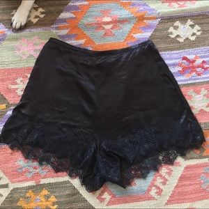 Reformation Silk Lace High Waist Shorts